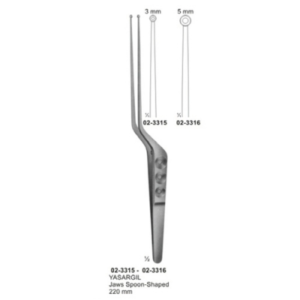 Forceps for Graspig Tissue Tumers Bayonet Shapes AE 02 3315 02 3316
