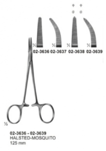 Delicate Haemostatic Forceps AE 02 3636 02 3639