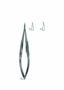 Micro Needle Holder With Round Handles and Bayonet Shaped AE 02 3850 02 3851