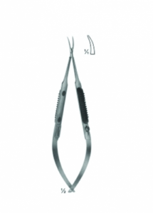 Micro Needle Holder With Round Handles and Bayonet Shaped AE 02 3854