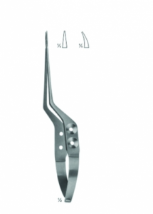 Micro Needle Holder With Round Handles and Bayonet Shaped AE 02 3857 02 3858