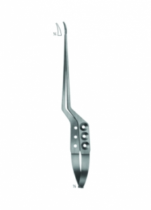 Micro Needle Holder With Round Handles and Bayonet Shaped AE 02 3861