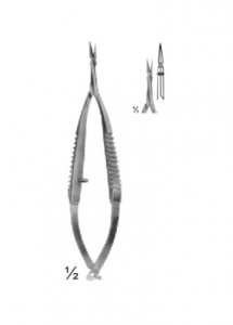 Micro Scissors Spring Type Flat Handles AE 02 3001 02 3003