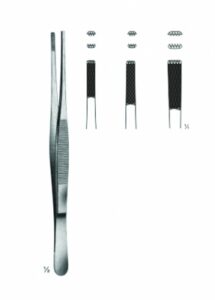 Organ Tissue Grasping Intestinal and Dissecting Forceps AE 03 5498 03 5500
